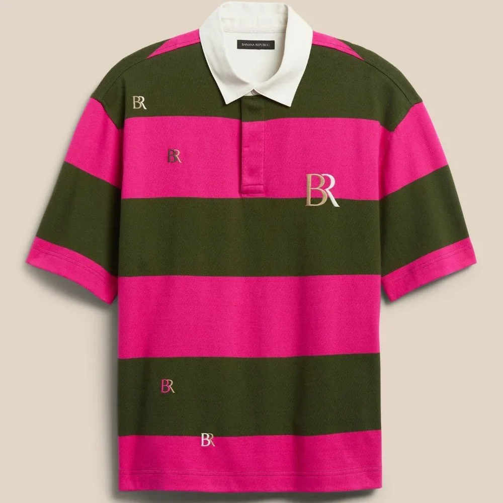 BANANA REPUBLIC LOGO RUGBY SHIRT